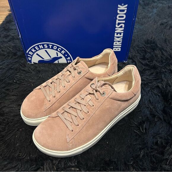 BIRKENSTOCK Bend Low pink suede lace up shoes sneakers women’s eur 39 new in box - Picture 2 of 7
